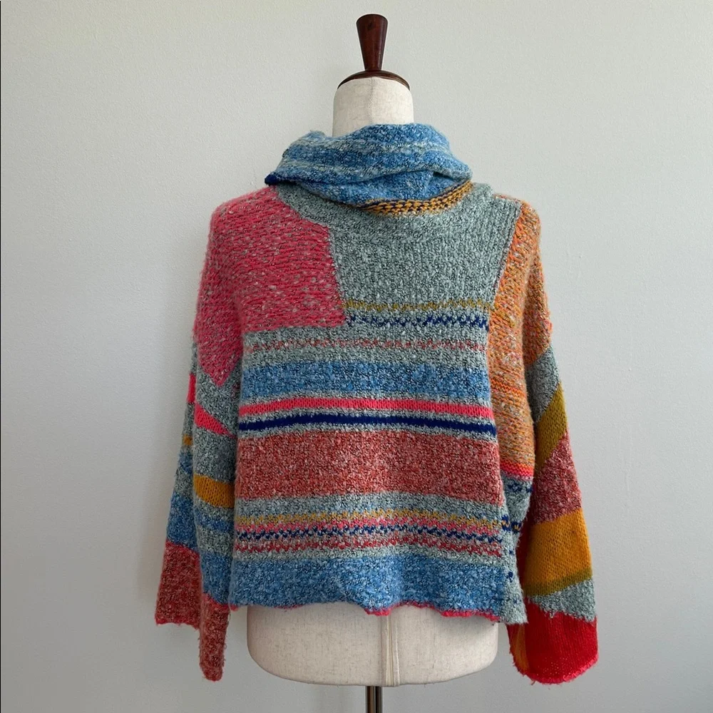 Sincerely Jules Mi Ami Multicolor Abstract Knit Sweater‎ Size Small VGUC - Picture 4 of 6